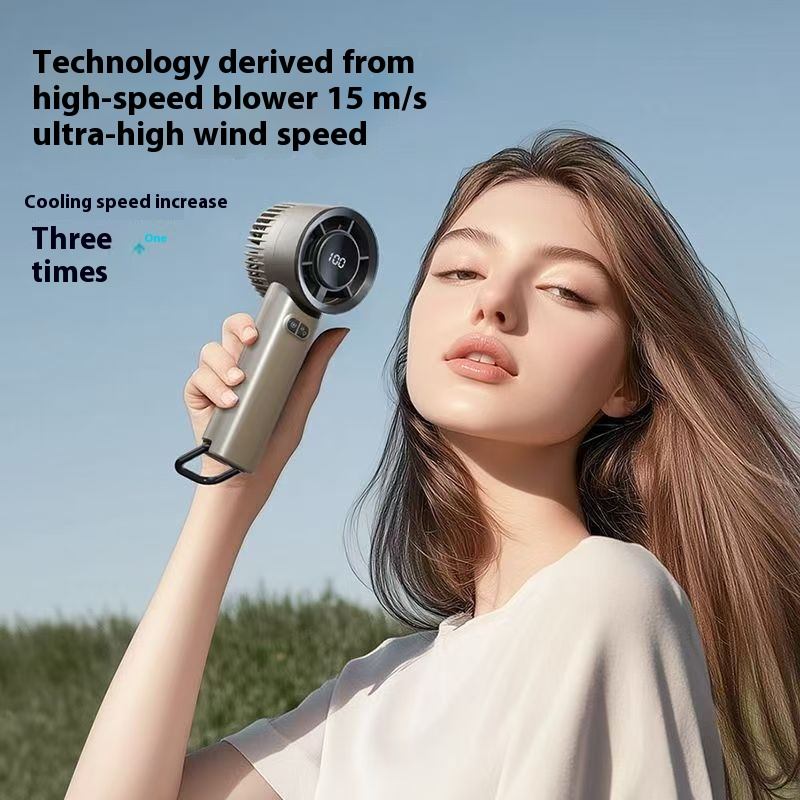 Portable Mini Fan, 5 Speed Handheld Fans, with Power Display and Night light function, USB Rechargeable Battery, Lightweight Personal Cooling for Women Men Indoor Outdoor Travel