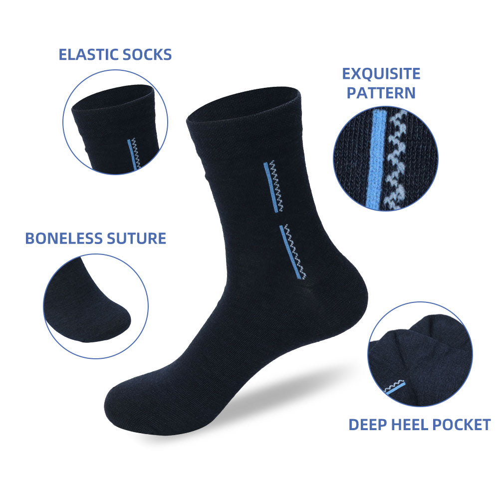 Black men's mid-tube sports socks for summer, thin, breathable, versatile and durable(Twelve pairs)