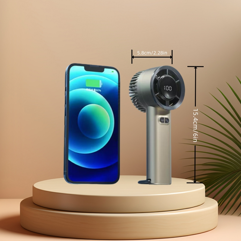 Portable Mini Fan, 5 Speed Handheld Fans, with Power Display and Night light function, USB Rechargeable Battery, Lightweight Personal Cooling for Women Men Indoor Outdoor Travel