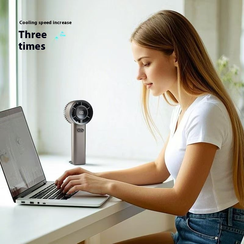 Portable Mini Fan, 5 Speed Handheld Fans, with Power Display and Night light function, USB Rechargeable Battery, Lightweight Personal Cooling for Women Men Indoor Outdoor Travel