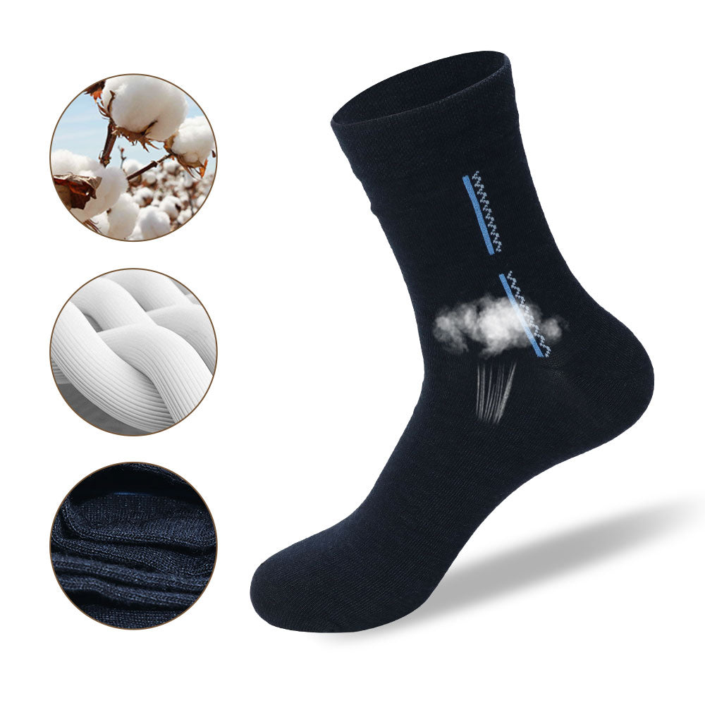 Black men's mid-tube sports socks for summer, thin, breathable, versatile and durable(Twelve pairs)