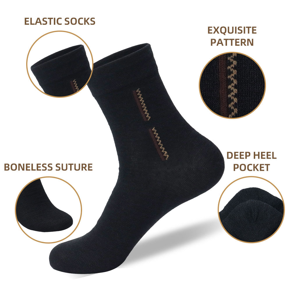Black men's mid-tube sports socks for summer, thin, breathable, versatile and durable(Twelve pairs)